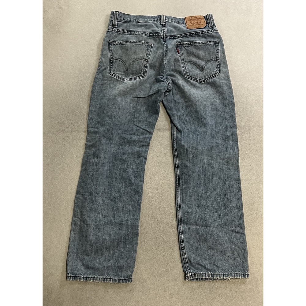 Vintage Levis 559 Relaxed Straight Jeans Men's 32x30 Light Wash Blue Distressed